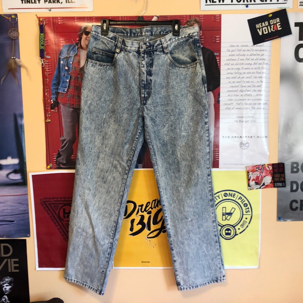American Blue Stonewashed Dad Jeans
